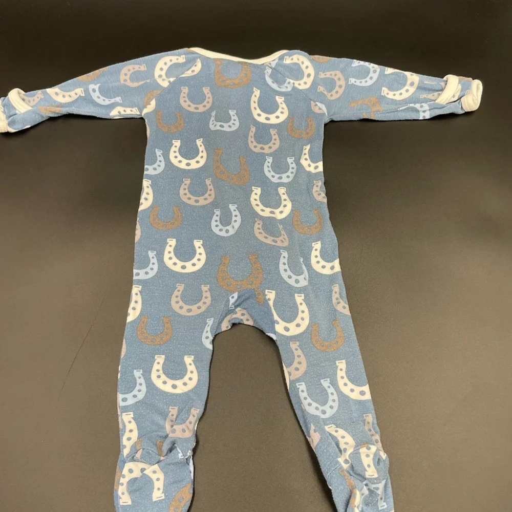 Bestaroo boys infant 3-6 months Horseshoe Footie PJ